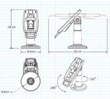 Swivel Stand for Verifone M400 and M440 Terminal Stand - WITH KEY - Complete Kit - 7" Tall Stand