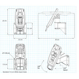 Tailwind Wall Mount Stand for Castle Vega 3000 with Latch and Lock (No Key) - Complete Kit